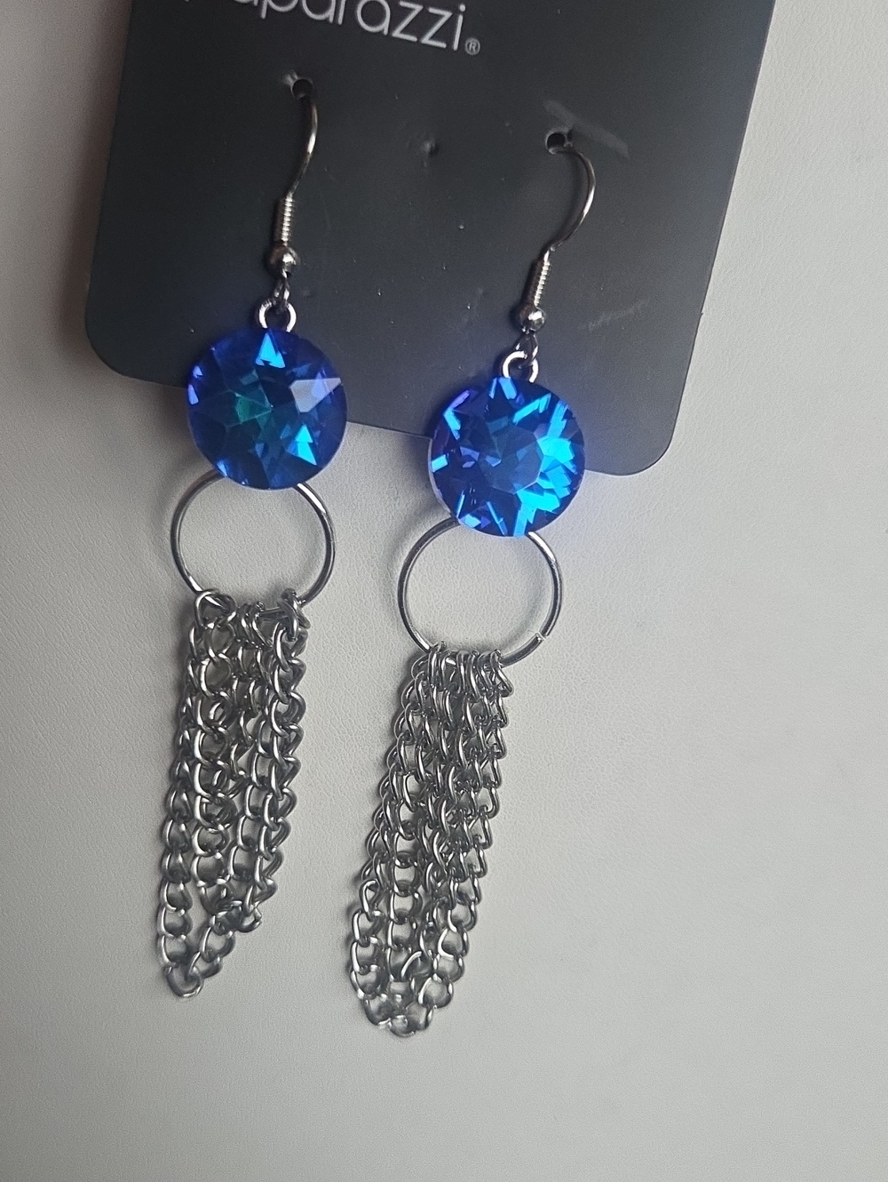 Paparazzi Authurian A Lister Blue Earrings NWT